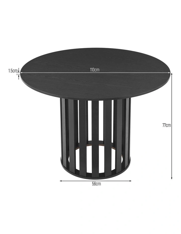 Celia Dining Table Round 110cm Black image 7