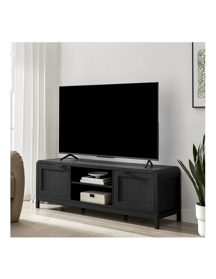 Roy TV Entertainment Unit Lowline 2 Doors Black image 3
