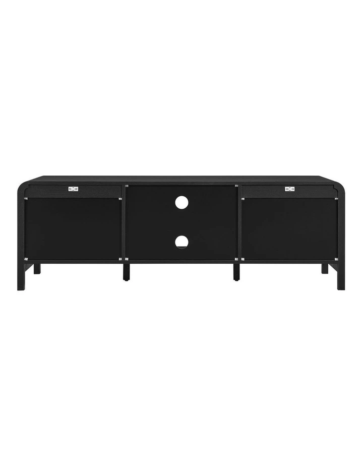 Roy TV Entertainment Unit Lowline 2 Doors Black image 4