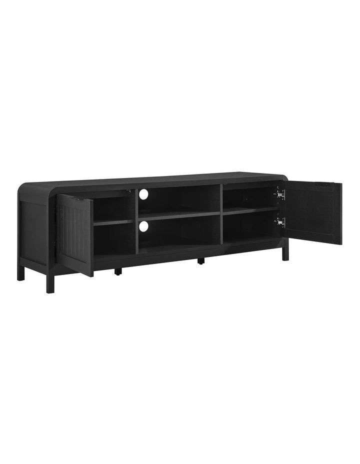 Roy TV Entertainment Unit Lowline 2 Doors Black image 5