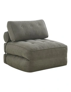 Helga Compressed Fold Out Sofa Bed Single Putty