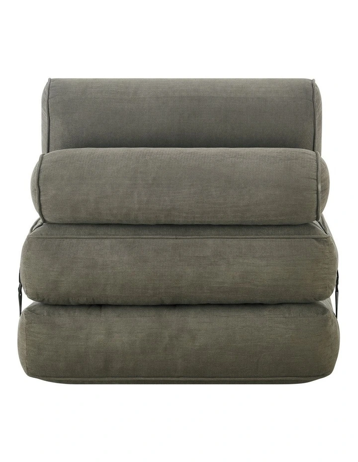 Helga Compressed Fold Out Sofa Bed Single Putty image 4