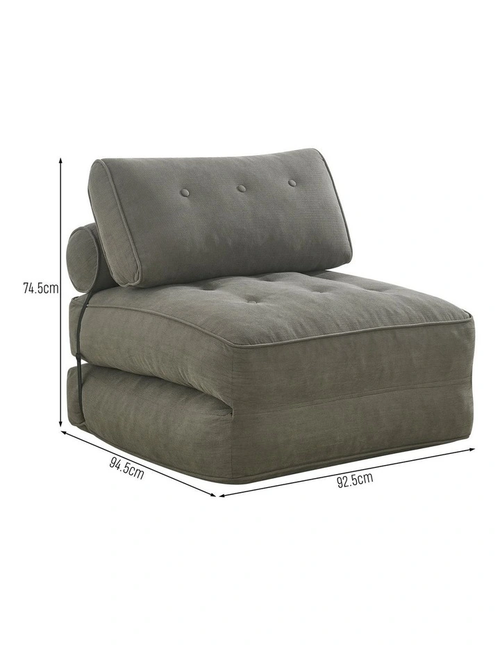 Helga Compressed Fold Out Sofa Bed Single Putty image 6
