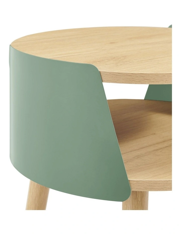 Sheena Side Table Bedside Shelf Round Teal image 5