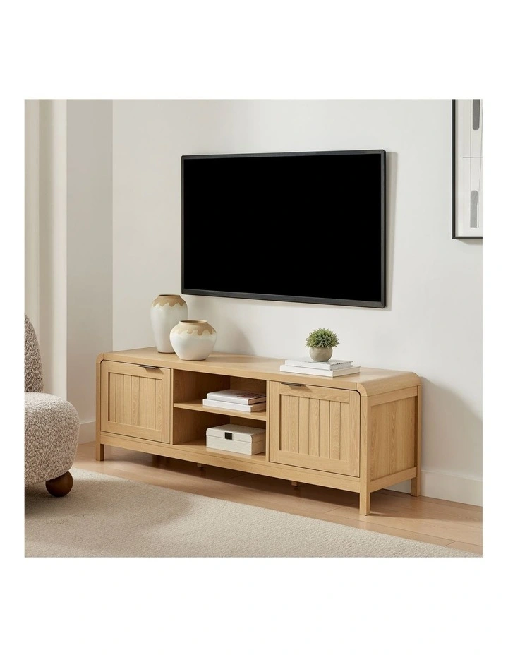 Roy TV Entertainment Unit Lowline 2 Doors Oak image 3