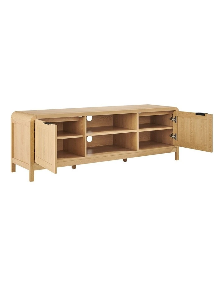 Roy TV Entertainment Unit Lowline 2 Doors Oak image 5