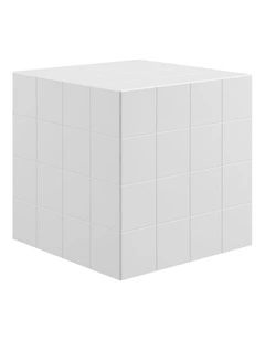 Nash Side Table Cube Bedside Storage White
