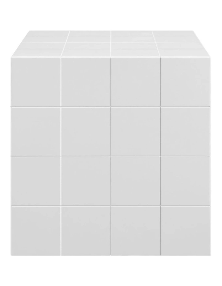 Nash Side Table Cube Bedside Storage White image 3