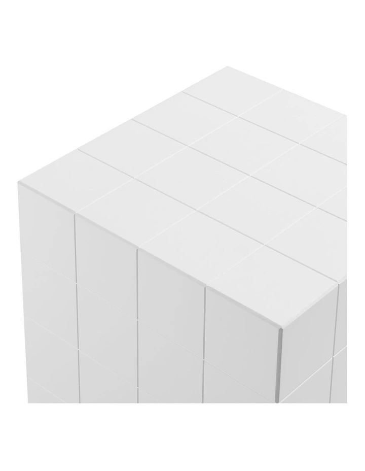 Nash Side Table Cube Bedside Storage White image 4