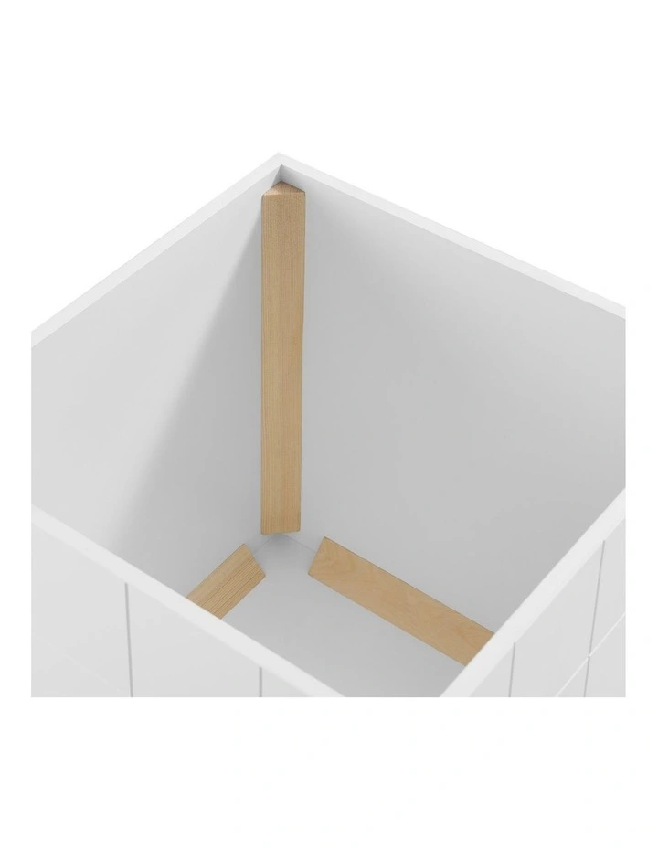 Nash Side Table Cube Bedside Storage White image 5