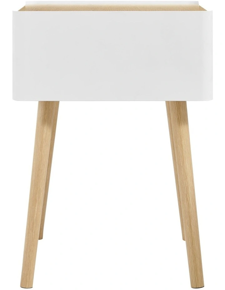 Sheena Side Table Bedside Shelf Square White image 4