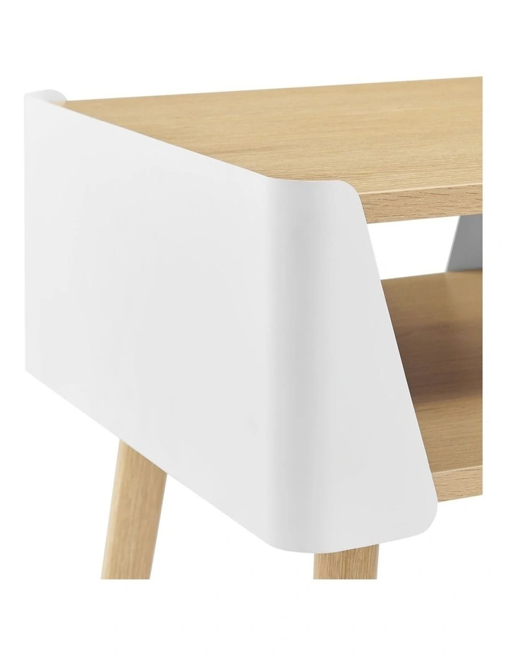 Sheena Side Table Bedside Shelf Square White image 5