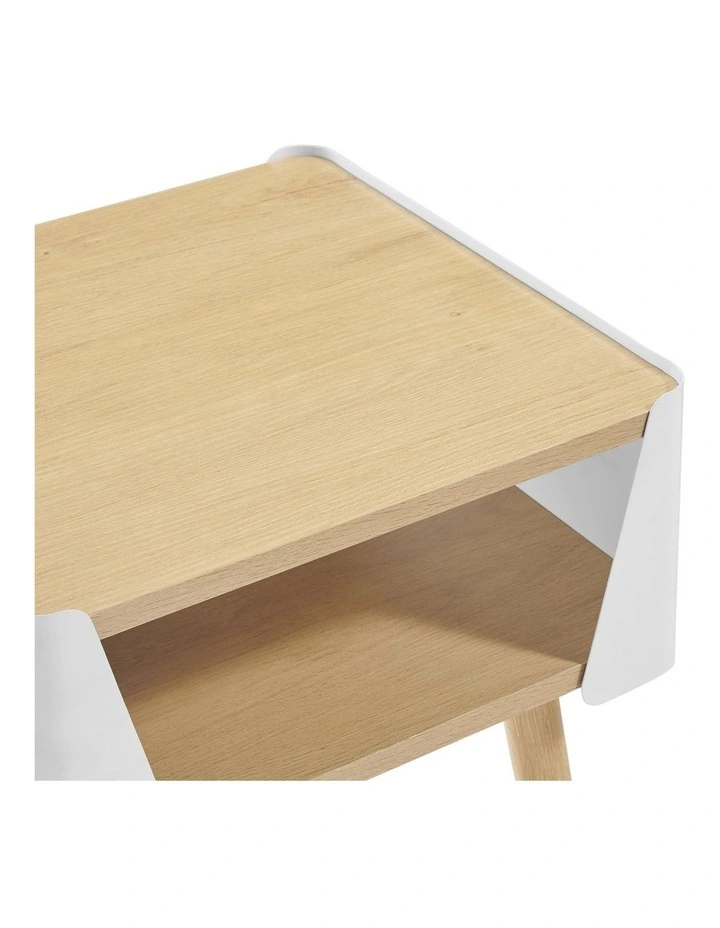 Sheena Side Table Bedside Shelf Square White image 6