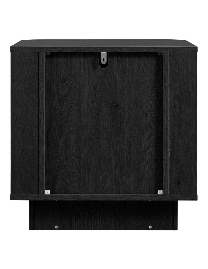 Yves Bedside Unit Side Table 1 Door Black image 4