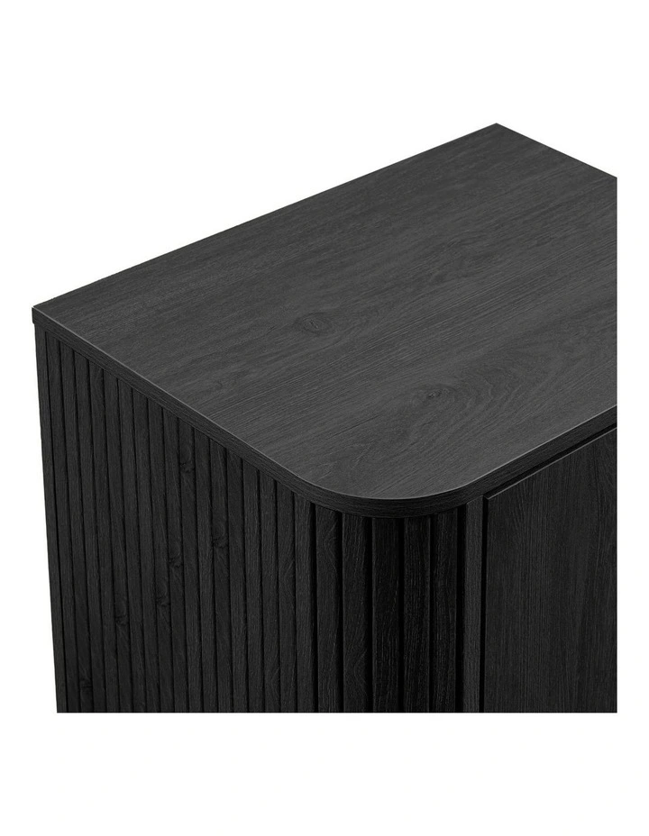 Yves Bedside Unit Side Table 1 Door Black image 6