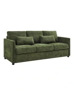 Brighton Sofa Couch Lounge 3 Seater Olive Fabric