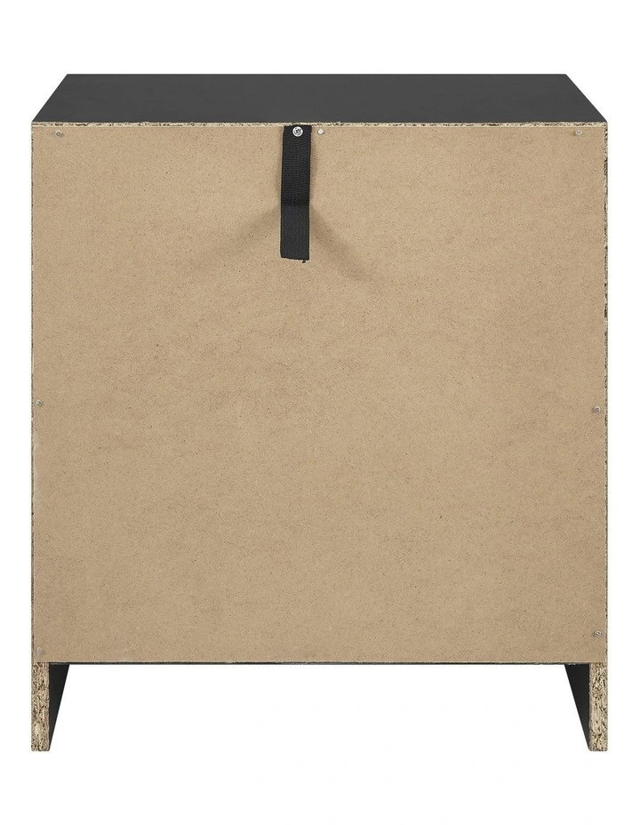 Griffin Bedside Unit Side Table 2 Drawers Black image 4