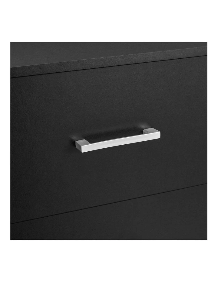 Griffin Bedside Unit Side Table 2 Drawers Black image 5