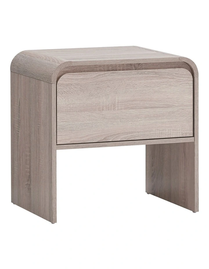 Natalya Bedside Unit Nightstand Side Table 1 Drawer Oak image 1
