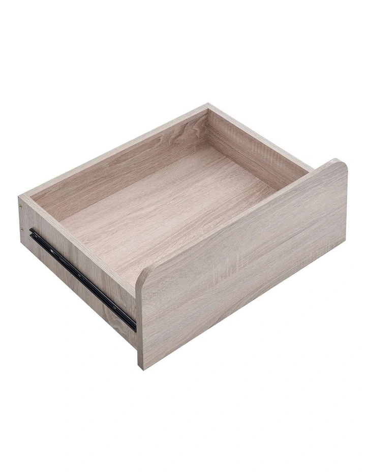 Natalya Bedside Unit Nightstand Side Table 1 Drawer Oak image 4