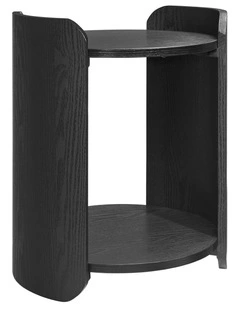 Brett Side Table Bedside Round Black