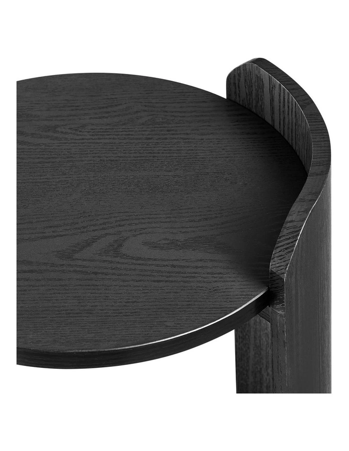 Brett Side Table Bedside Round Black image 5