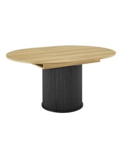 Kayla Extendable Dining Table 120-160cm Oak and Black