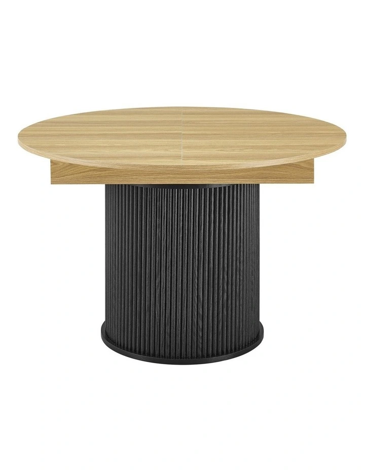 Kayla Extendable Dining Table 120-160cm Oak and Black image 4