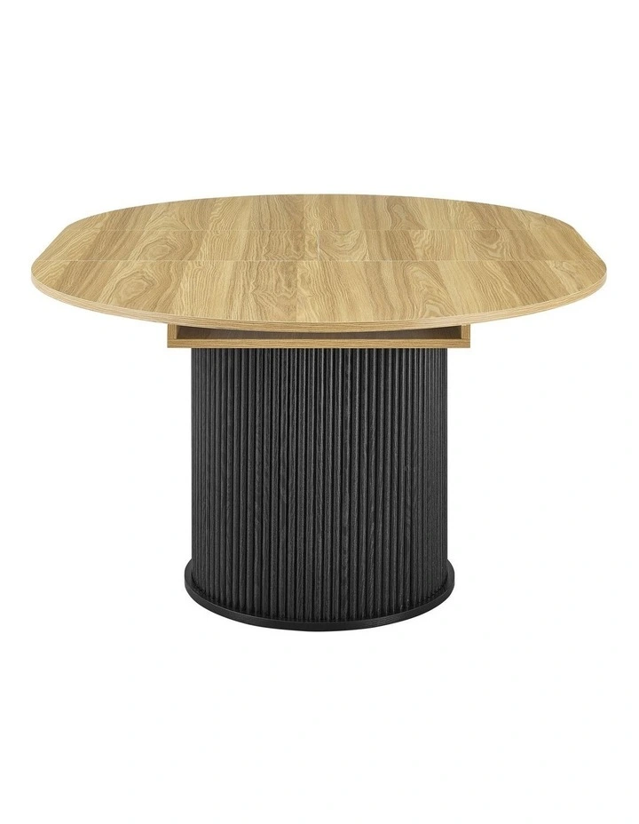 Kayla Extendable Dining Table 120-160cm Oak and Black image 5