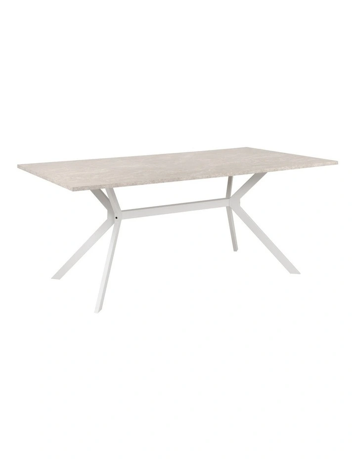 Onex Dining Table Modern 180W x 90D Sandstone and White image 1
