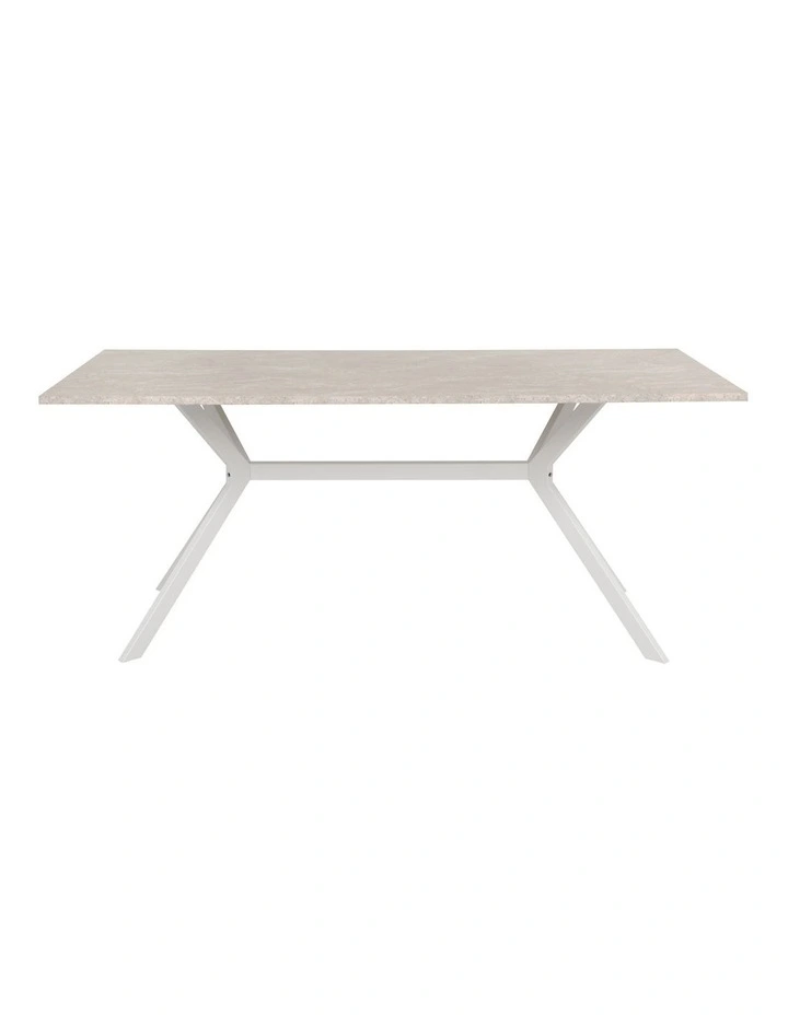 Onex Dining Table Modern 180W x 90D Sandstone and White image 3