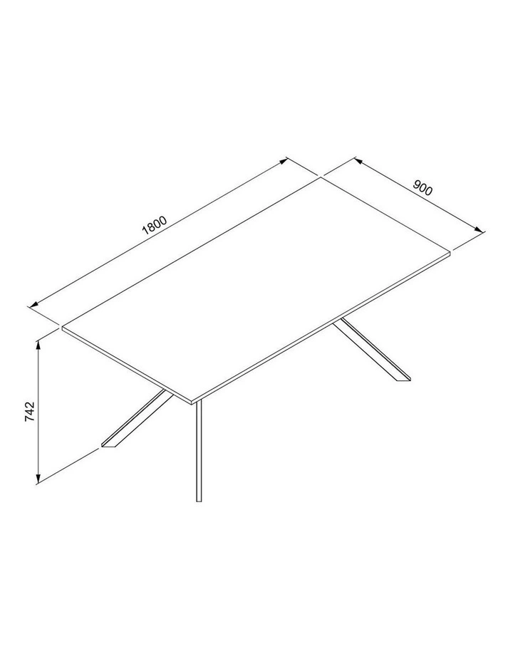 Onex Dining Table Modern 180W x 90D Sandstone and White image 4