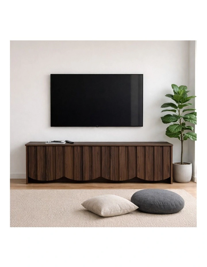 Eden TV Entertainment Unit 180W 4 Doors Walnut image 3