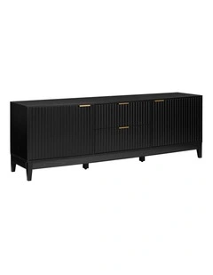 Adoria Entertainment Unit TV Cabinet 180cm 2 Doors 2 Drawers Black