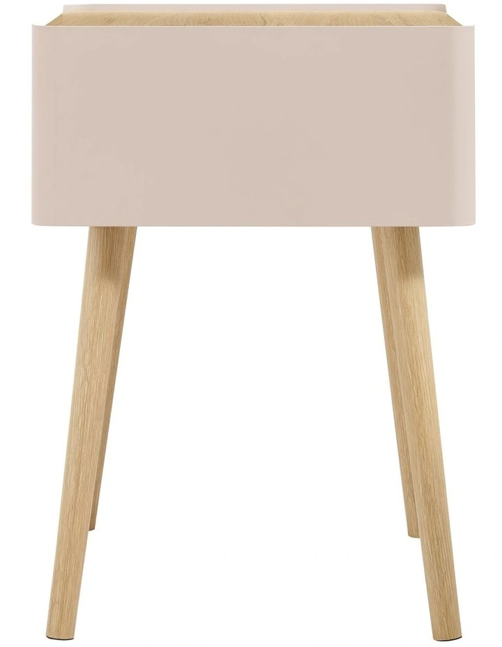 Sheena Side Table Bedside Shelf Square Cream image 4