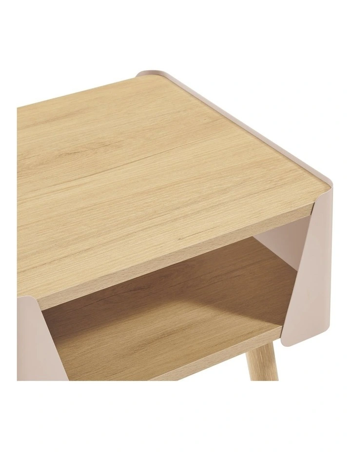 Sheena Side Table Bedside Shelf Square Cream image 6