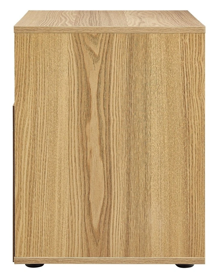 Lanie Bedside Unit Side Table 1 Door Oak image 4