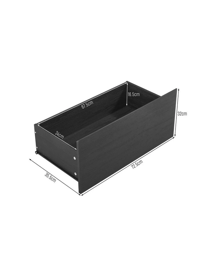Marla Entertainment TV Unit 2 Drawers Black image 7