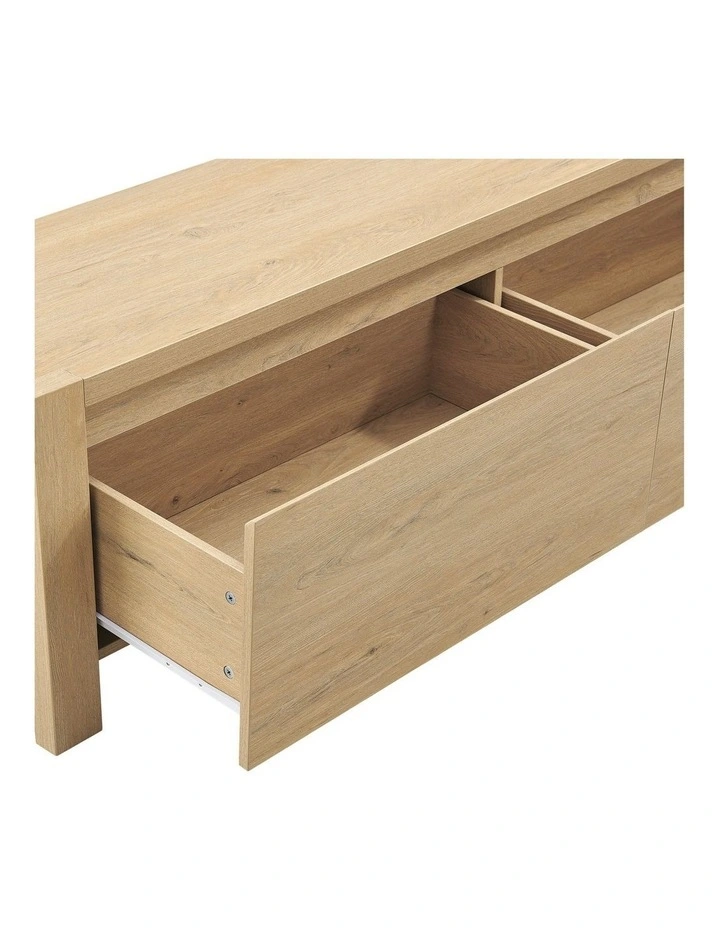 Marla Entertainment TV Unit 2 Drawers Oak image 6