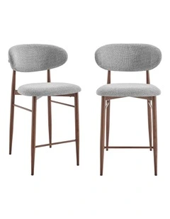 Ormond High Stools Pair (Set of 2) Grey