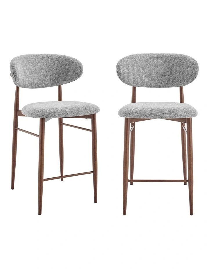 Ormond High Stools Pair (Set of 2) Grey image 1