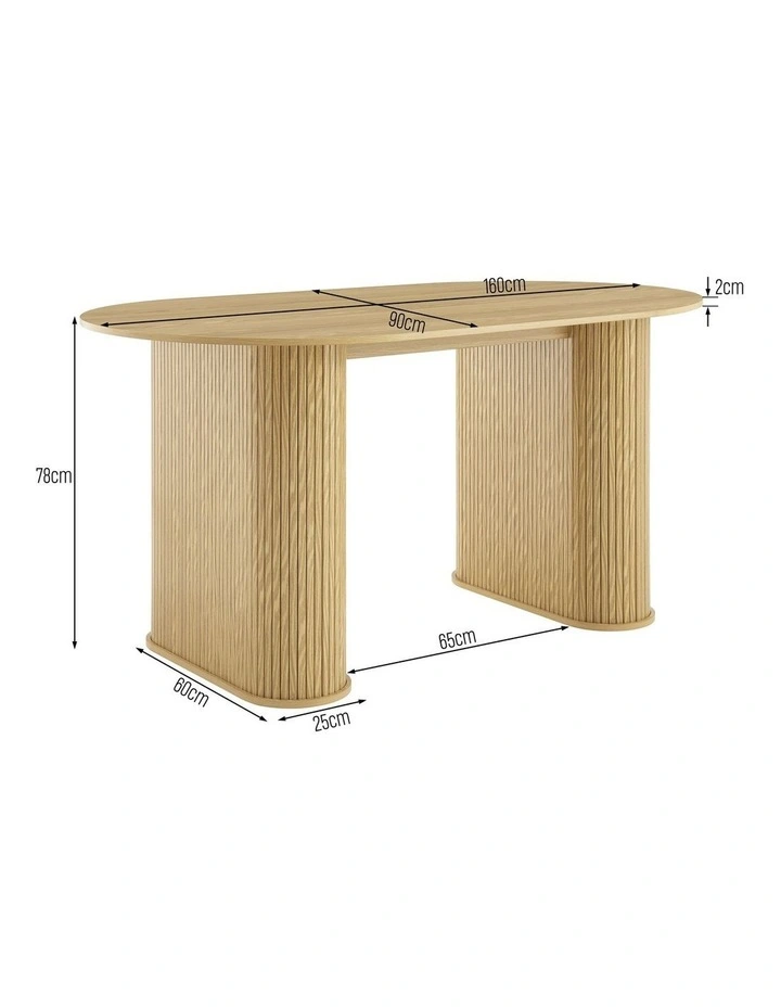 Kayla Dining Table Oval 160cm Oak image 7