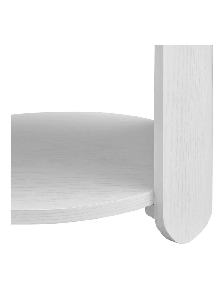 Brett Side Table Bedside Round White image 6
