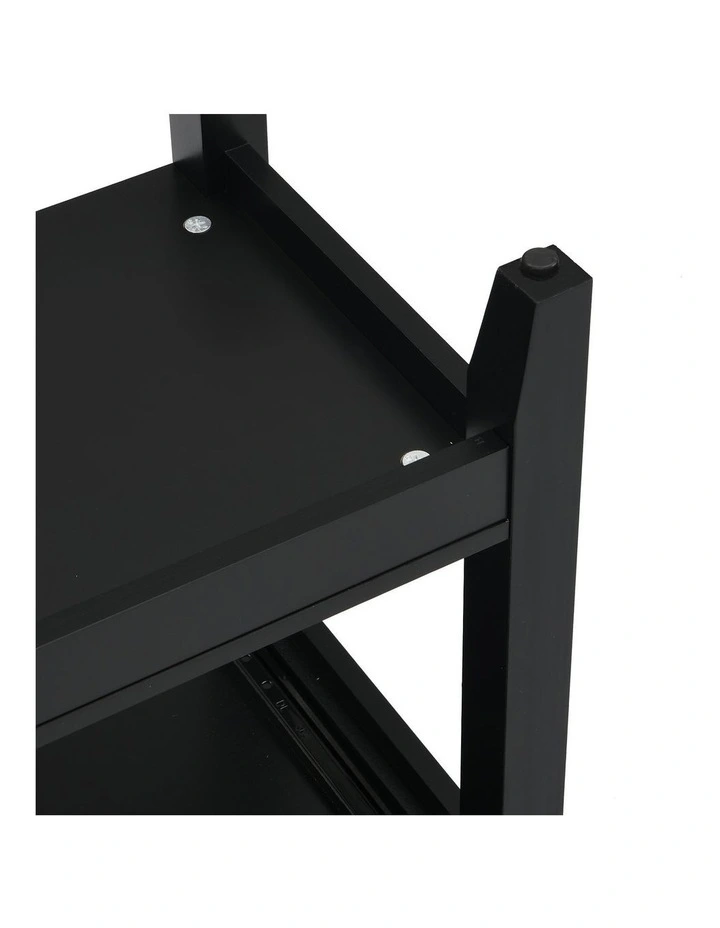 Aspen Bedside Table 1 Drawer Side Table Nightstand black image 6