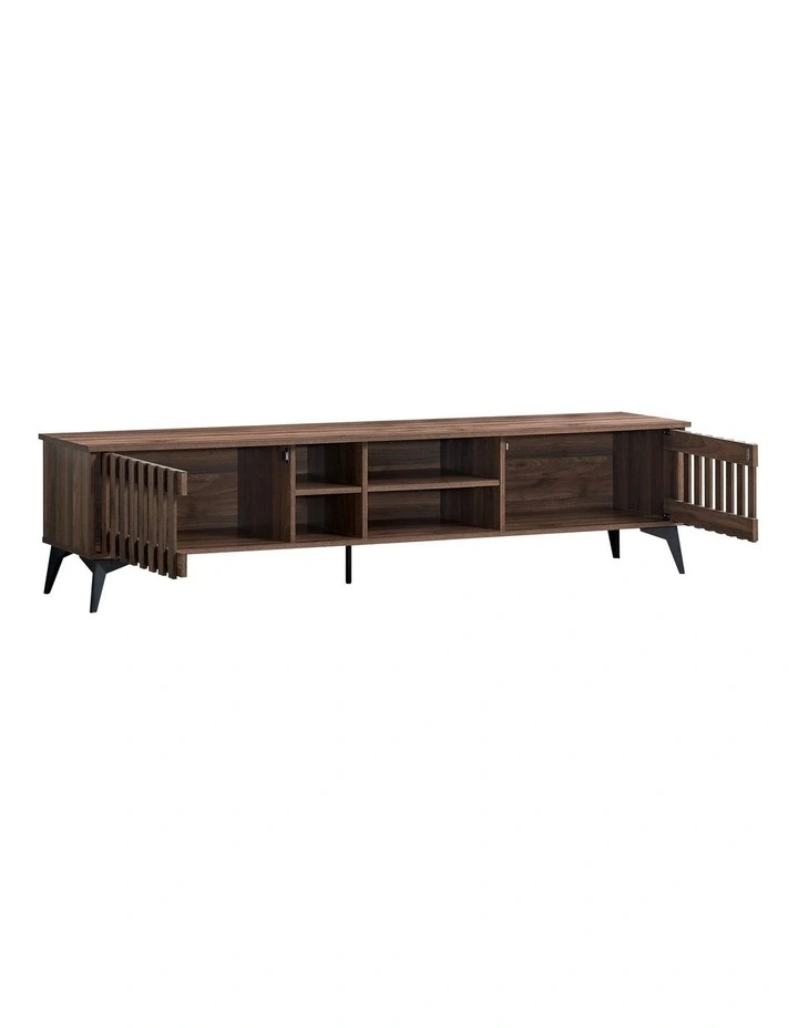 Kane Entertainment Unit TV Cabinet TV Stand 180cm 2 Doors Walnut image 4