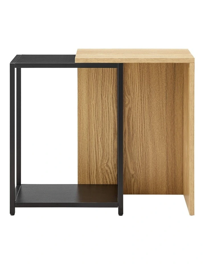 Sabina Side Table Extendable Oak and Black image 3