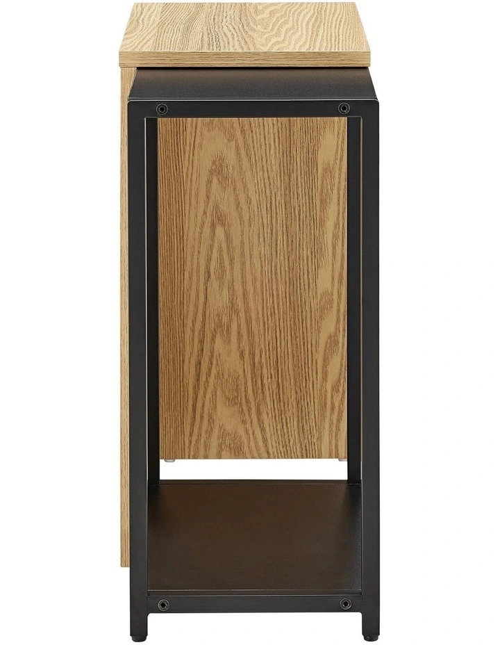 Sabina Side Table Extendable Oak and Black image 4