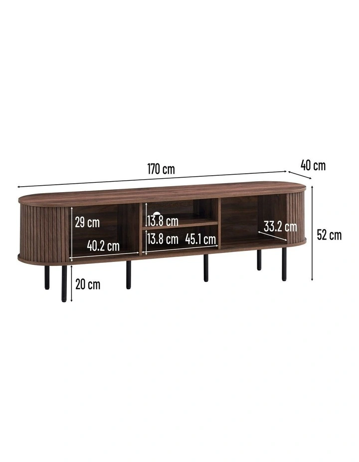 Shane TV Entertainment Unit 170cm 2 Doors Walnut image 7