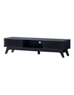 Clancy Entertainment Unit Modern TV Cabinet TV Stand 180cm 2 Doors Black