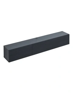 Tierra Wall Mount Entertainment TV Unit Floating 3 Doors 180cm Black